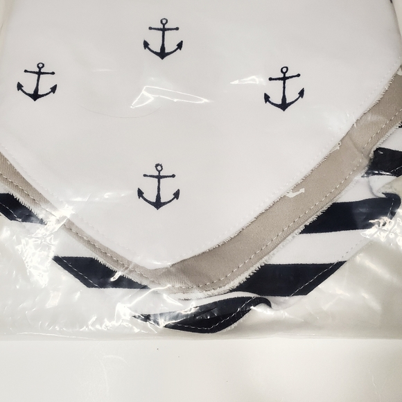 PORTFOLIO Baby Bibs Pack of 3 Nautical 0-3M - Picture 2 of 5